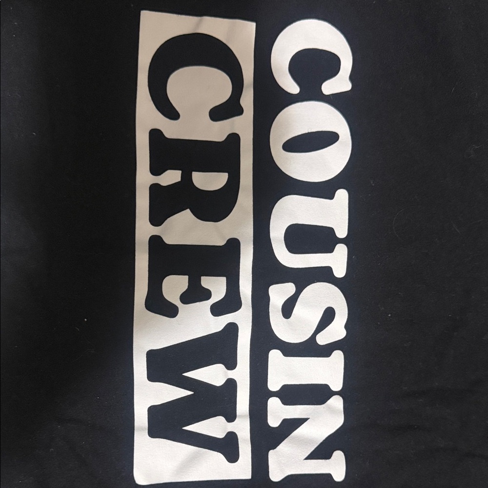 Place Black and White Cousin Crew Tee